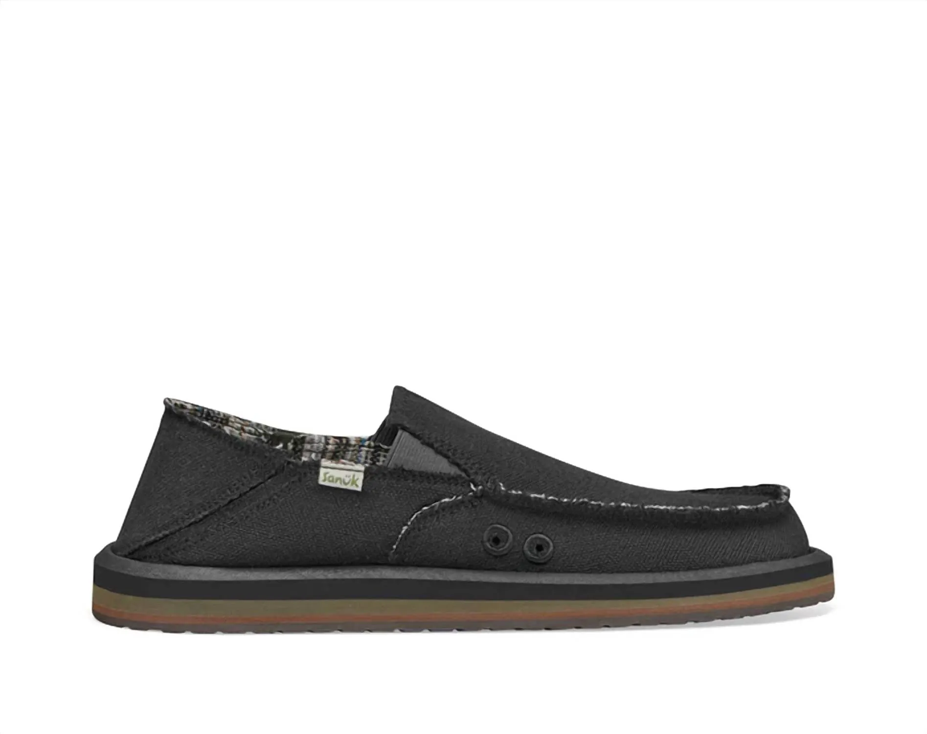 Men's Vagabond Slip On In Black Hemp