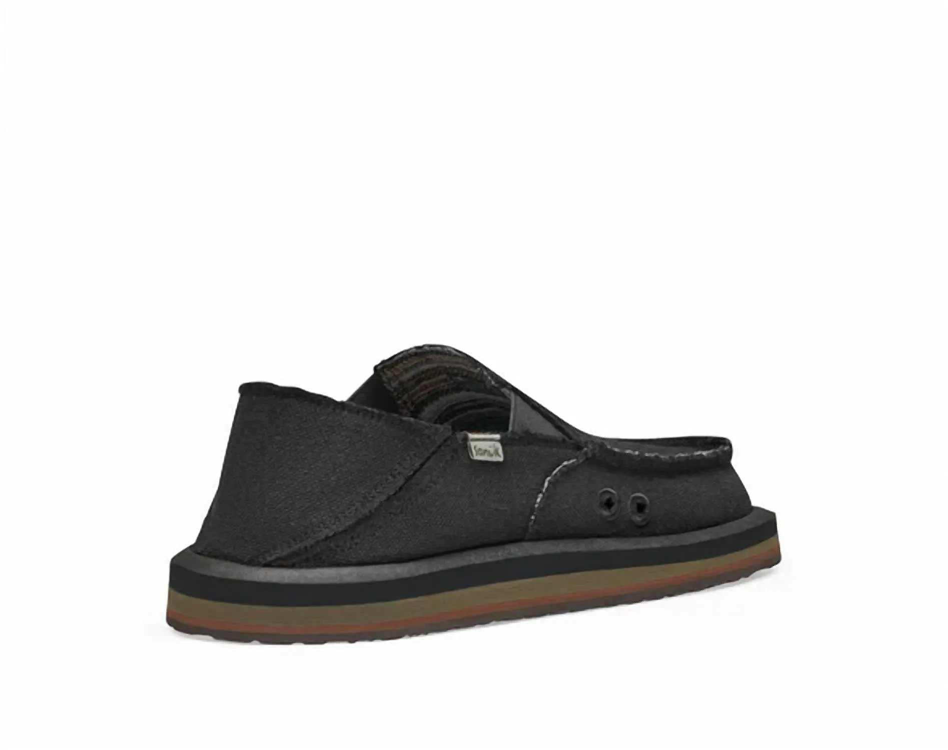 Men's Vagabond Slip On In Black Hemp