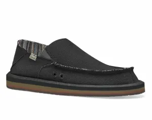 Men's Vagabond Slip On In Black Hemp
