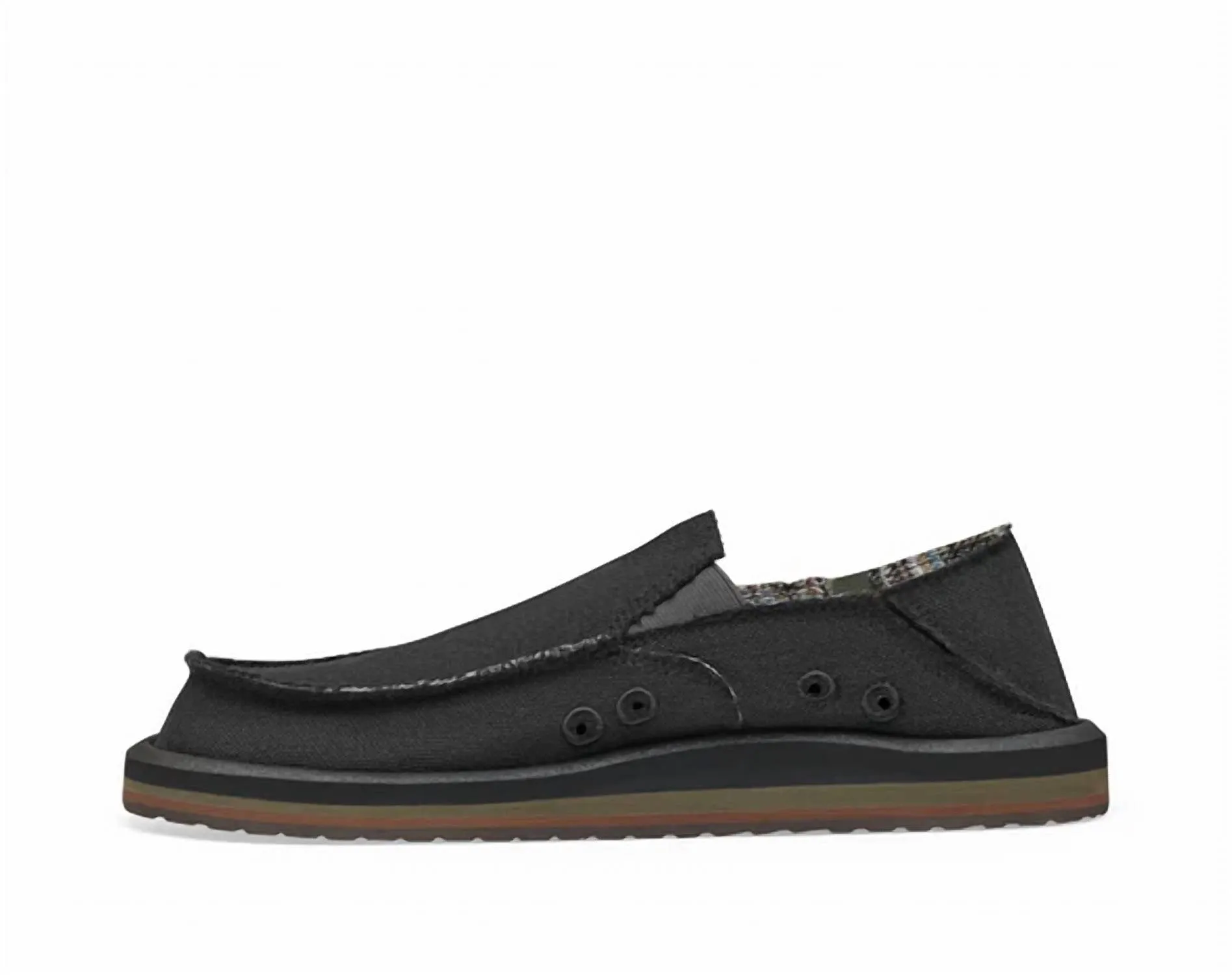 Men's Vagabond Slip On In Black Hemp