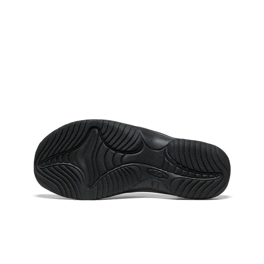 Men's Waimea Leather Flip-Flop  |  Black/Black