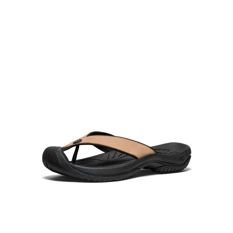 Men's Waimea Leather Flip-Flop  |  Cornstalk/Black