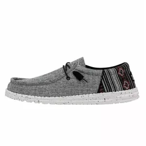 Men's Wally Funk Shoes In Jacquard Black Aztec