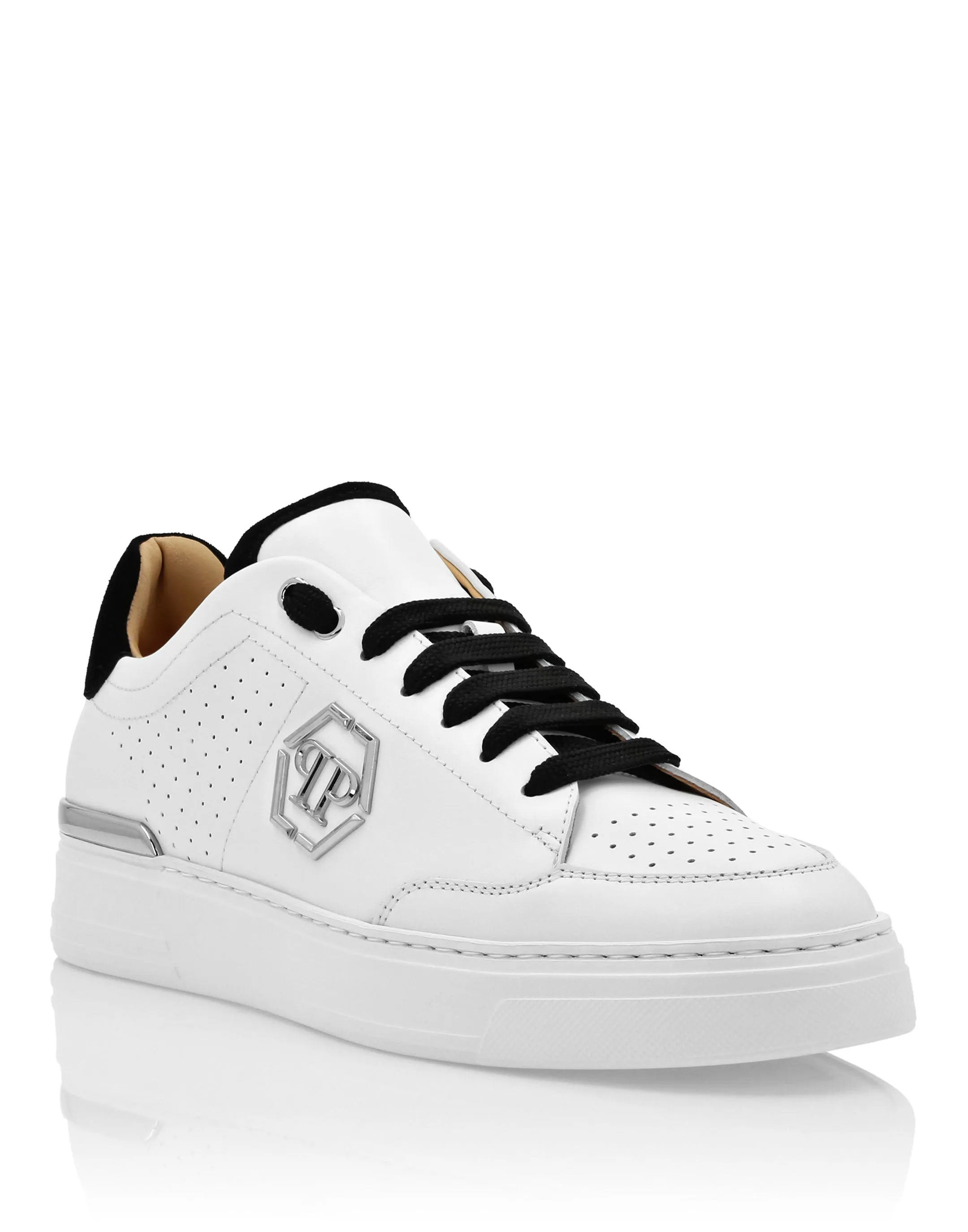 Mix Leather Lo-Top Sneakers