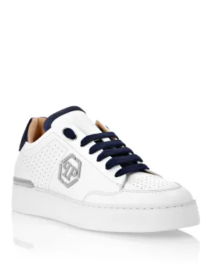 Mix Leather Lo-Top Sneakers