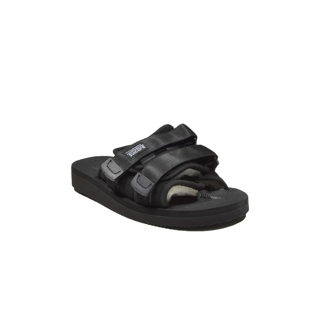 Moto-Mab Rubber Sandals Black With Fur