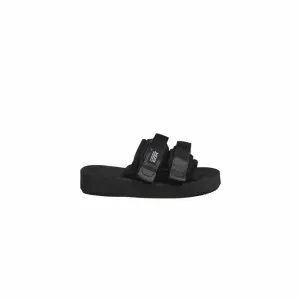 Moto-Vs Rubber Sandals Black Suede Effect