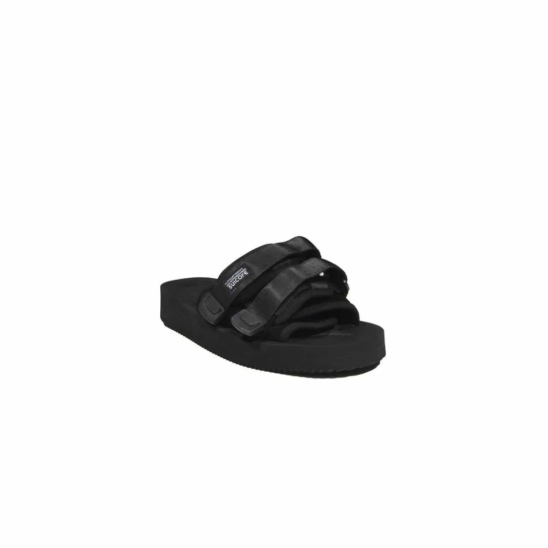 Moto-Vs Rubber Sandals Black Suede Effect