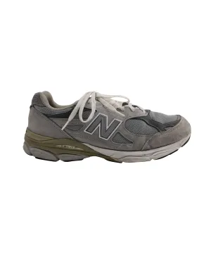 New Balance 990v3 Made in USA Sneakers in Grey White Synthetic