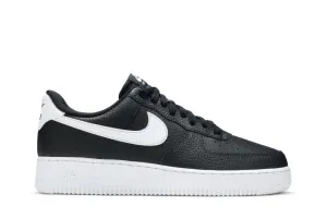 Nike Air Force 1 Low '07 Black White Pebbled Leather