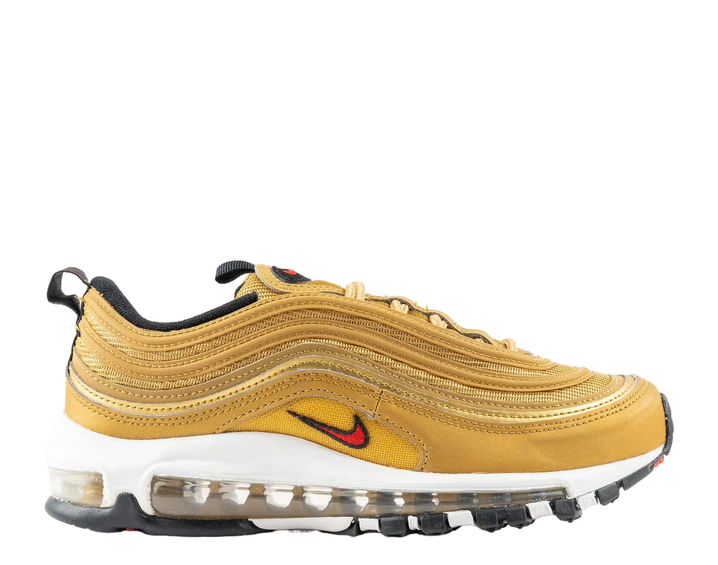 Nike Air Max 97 OG Golden Bullet/Varsity Red Women's Running Shoes DQ9131-700