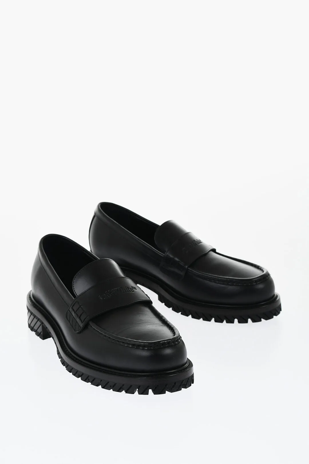 Off-White Leather Military Loafers