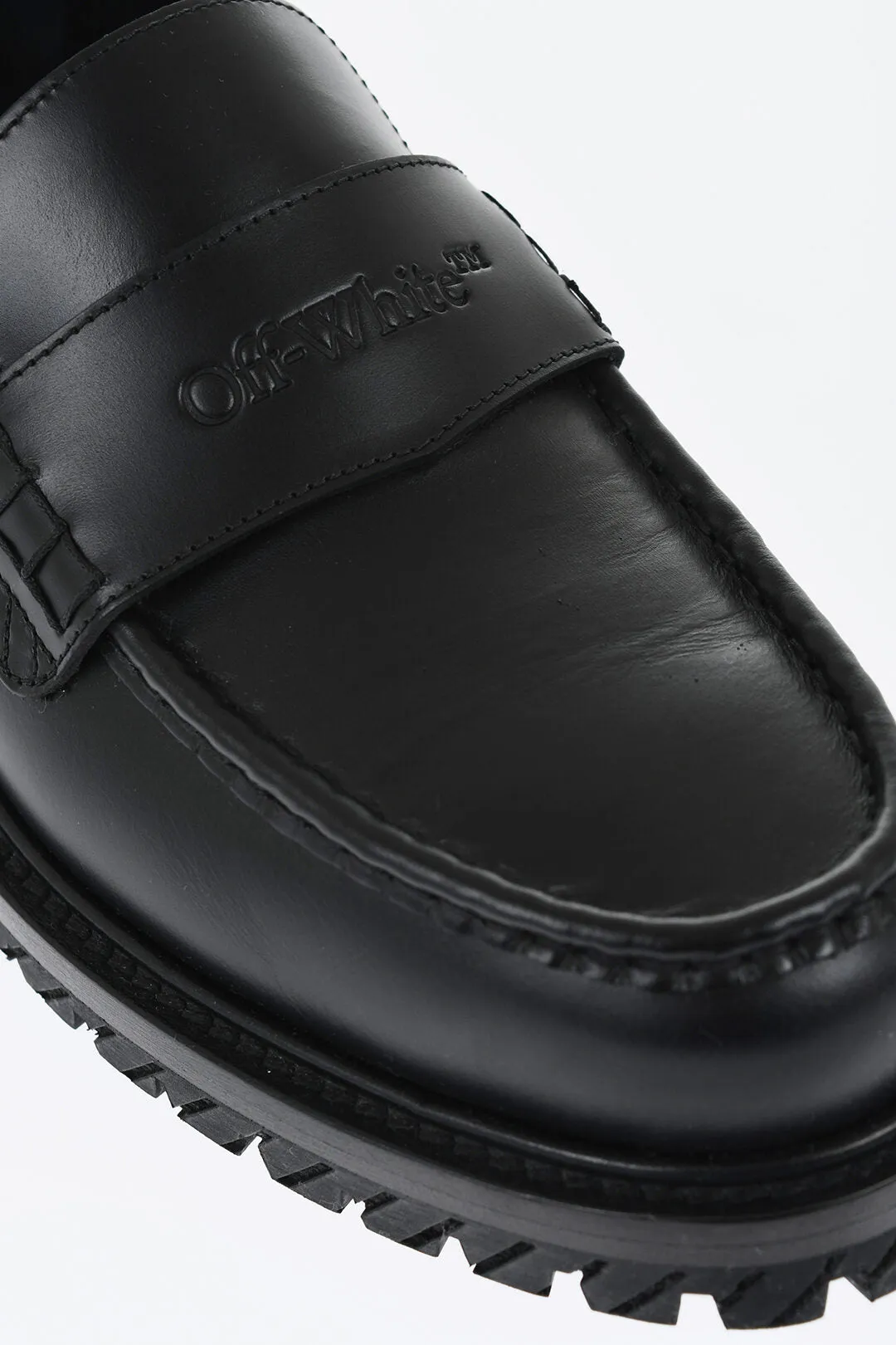 Off-White Leather Military Loafers