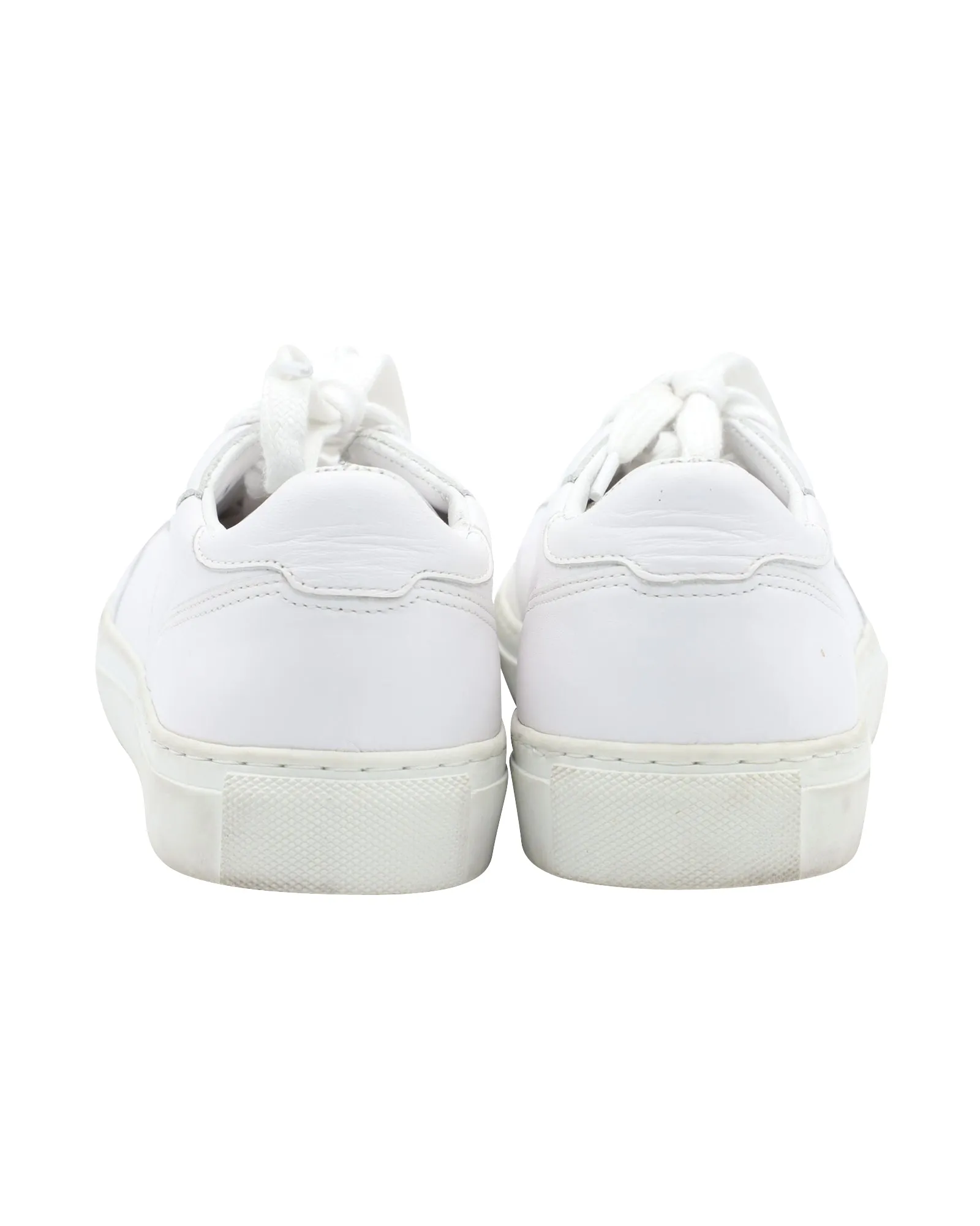 Officine Generale Matt Sneakers in White Leather