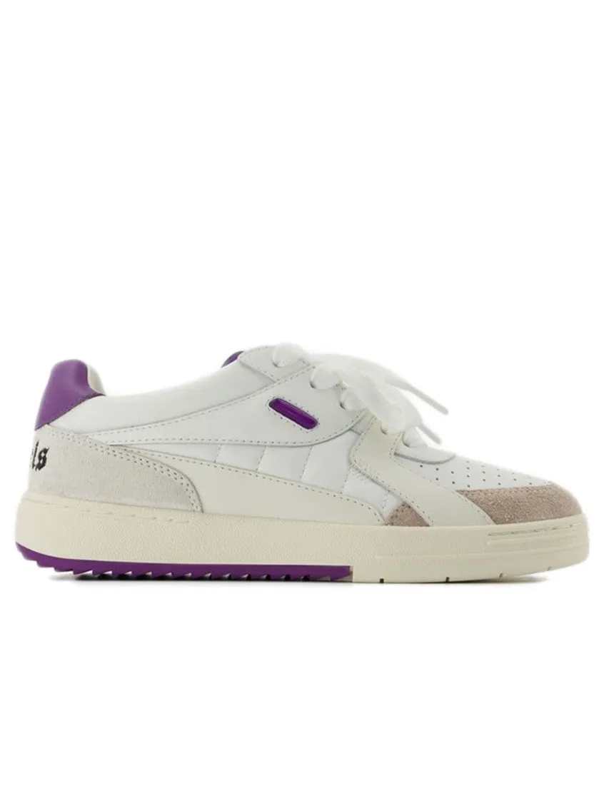 Palm University Sneakers  - White/Purple - Leather