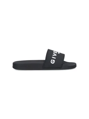 Paris" Flat Sandals  Black