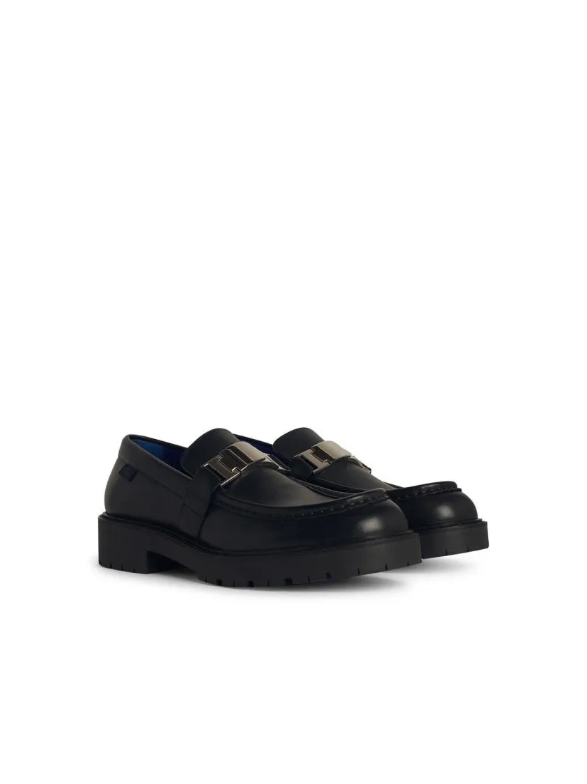 Raft' Black Leather Loafers
