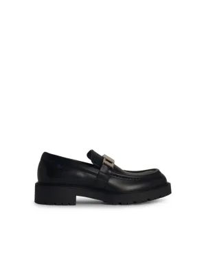 Raft' Black Leather Loafers