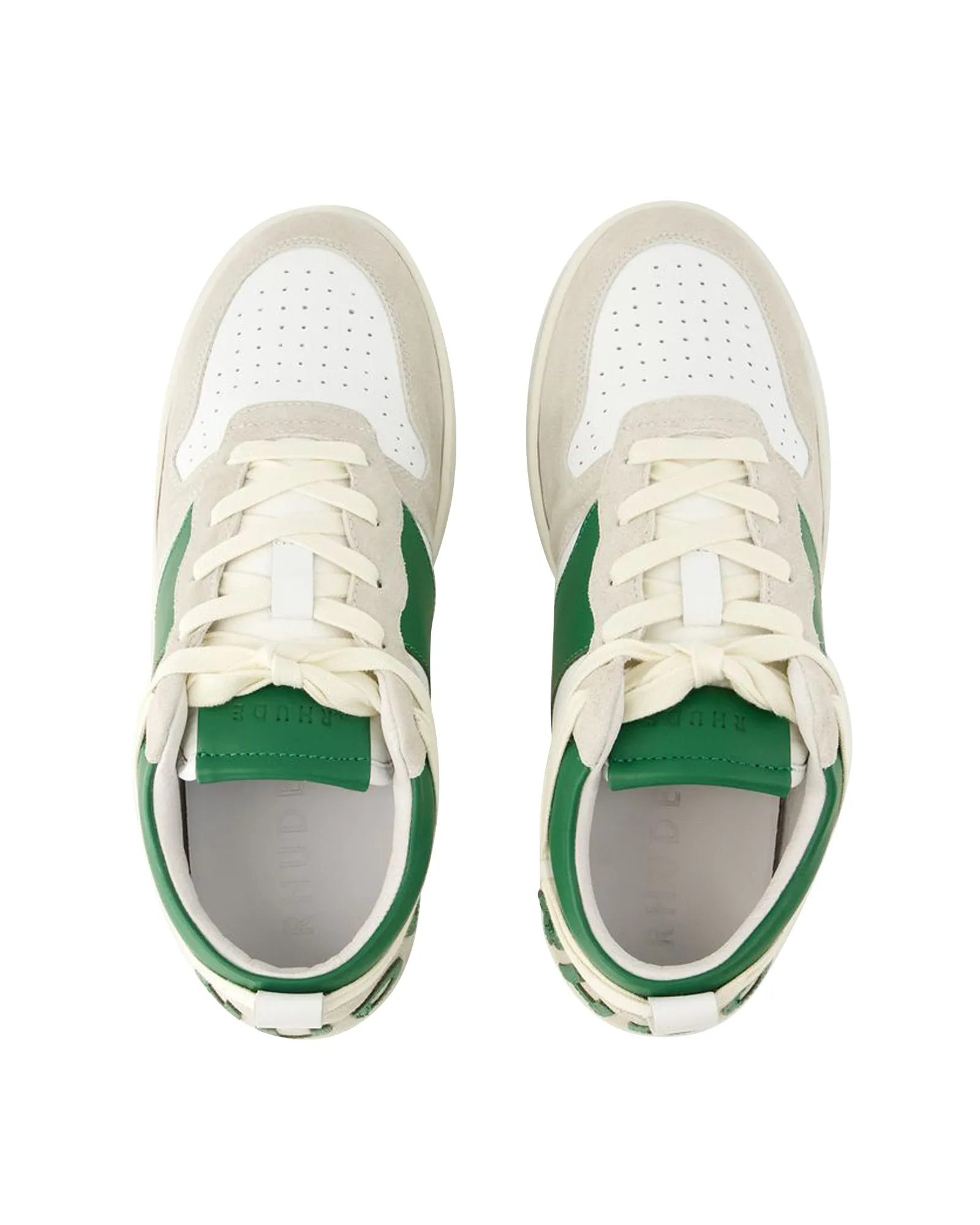 Rhecess Low Sneakers - Rhude - Leather - White/Green