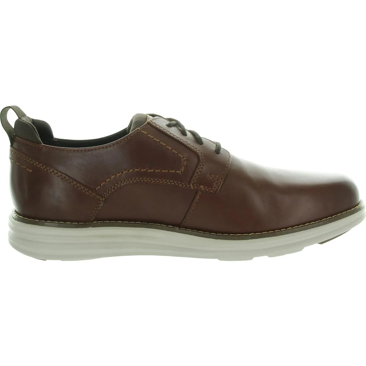 RMCANTON Mens Logo Leather Boat Shoes