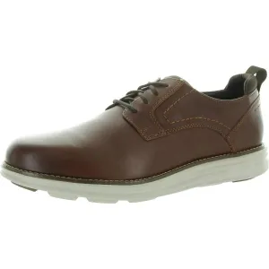 RMCANTON Mens Logo Leather Boat Shoes