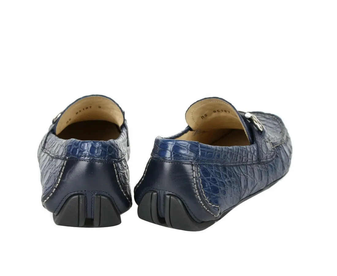 Salvatore Ferragamo Men's Crocodile Horsebit Loafer