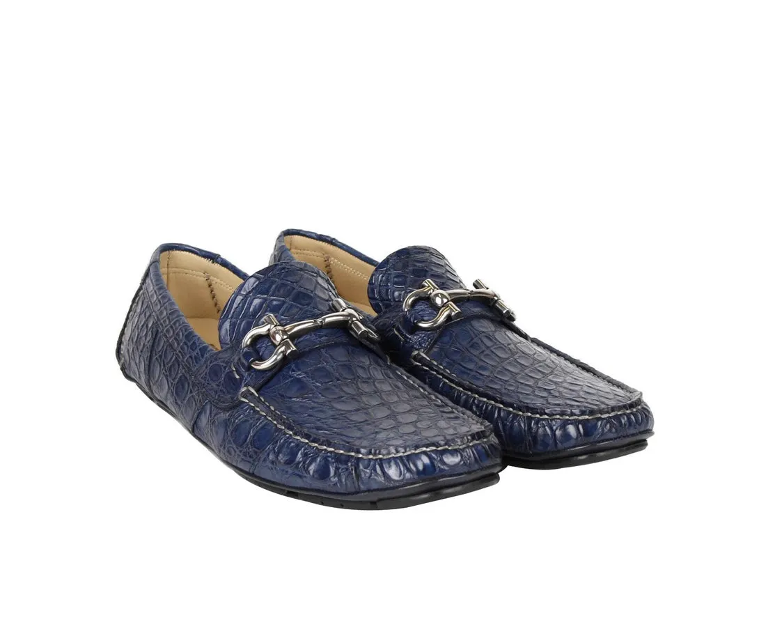 Salvatore Ferragamo Men's Crocodile Horsebit Loafer