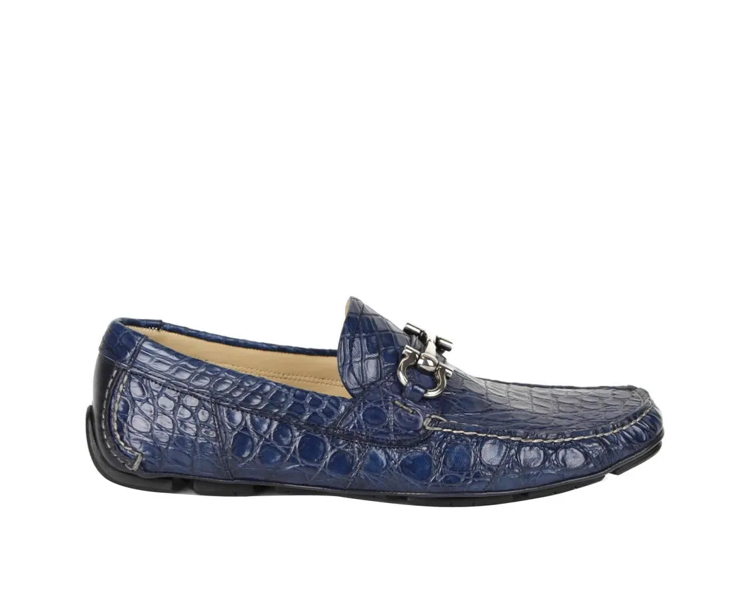 Salvatore Ferragamo Men's Crocodile Horsebit Loafer