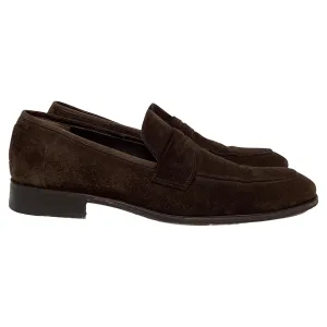 Salvatore Ferragamo Penny Loafers in Brown Suede