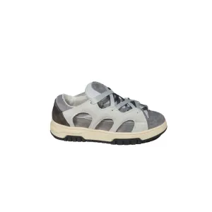 Sneakers In Gray Leather Danilo Paura