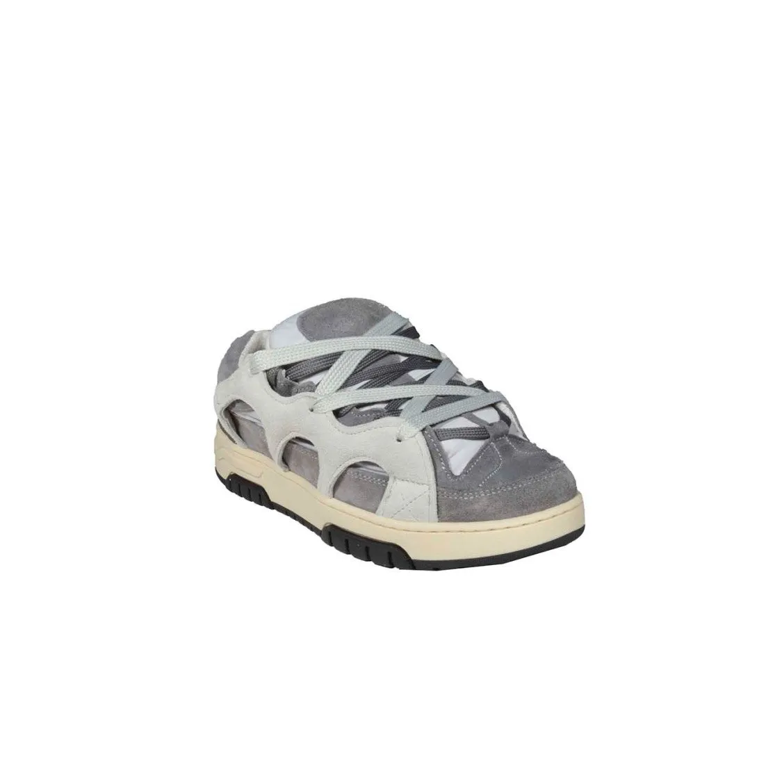 Sneakers In Gray Leather Danilo Paura
