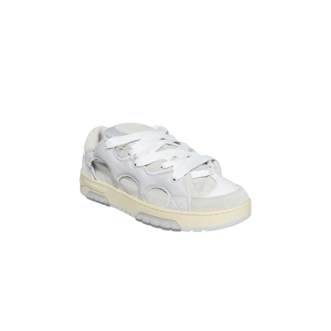 Sneakers In Suede Leather Light Gray Danilo Paura
