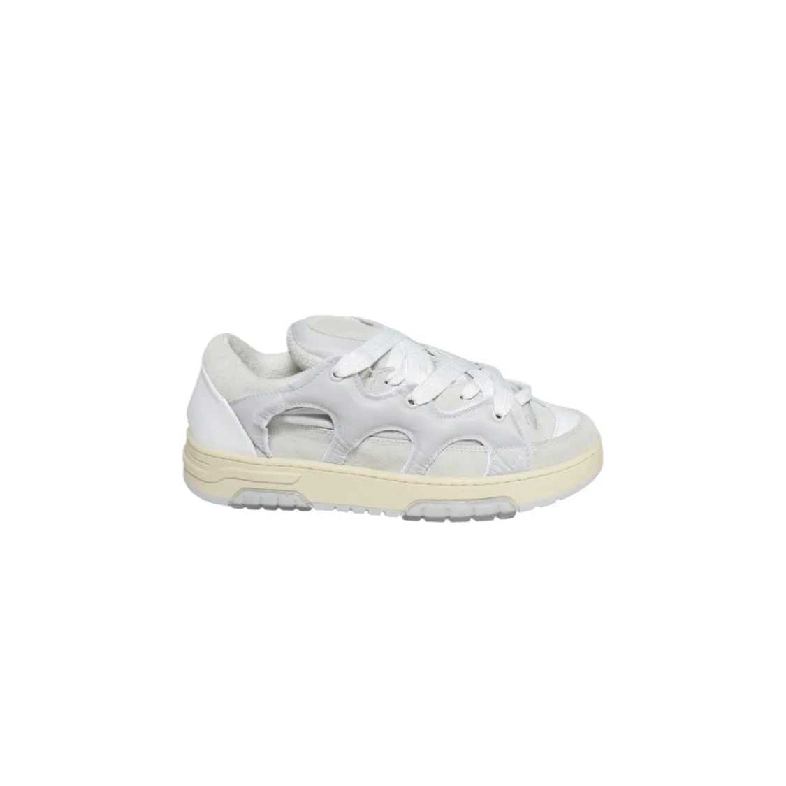 Sneakers In Suede Leather Light Gray Danilo Paura