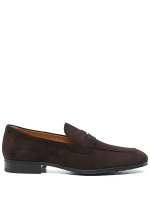 Soft Suede Brown Sneakers With Classic Loafer Design