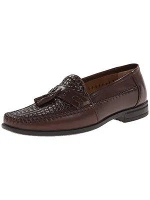 Strafford Mens Leather Tasseled Loafers