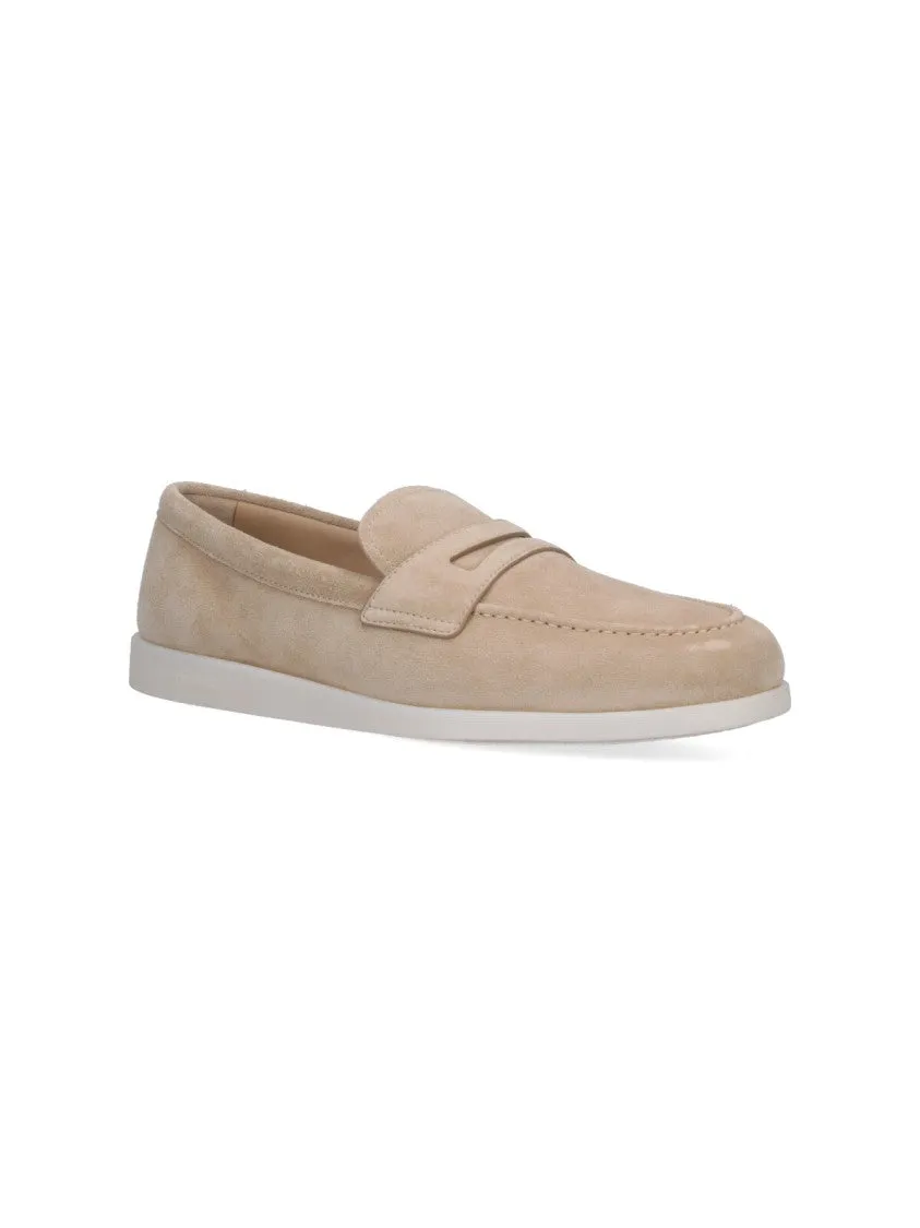 Suede Loafers  Beige