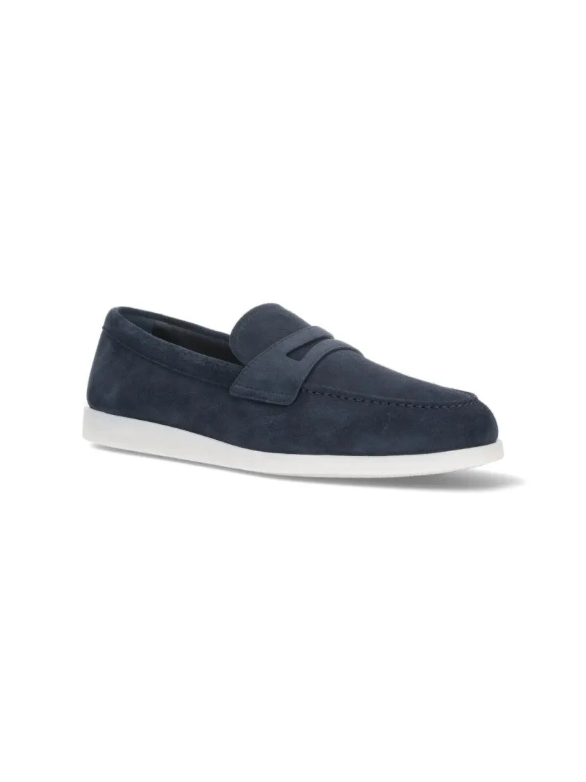 Suede Loafers  Navy