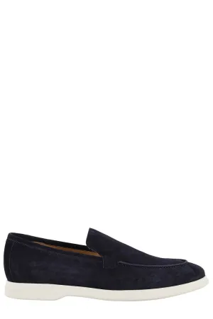 Suede Moccasin With Almond Toe