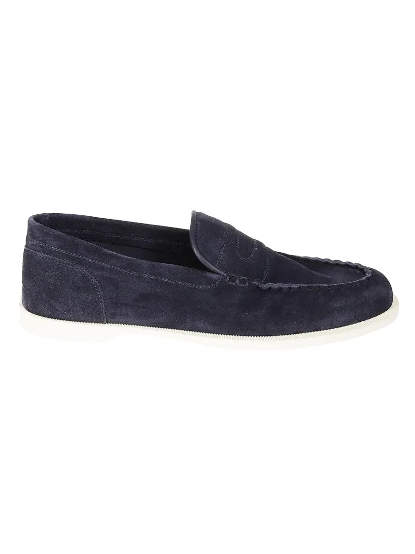 Suede Moccasin With Flexi Sole And Silhouette