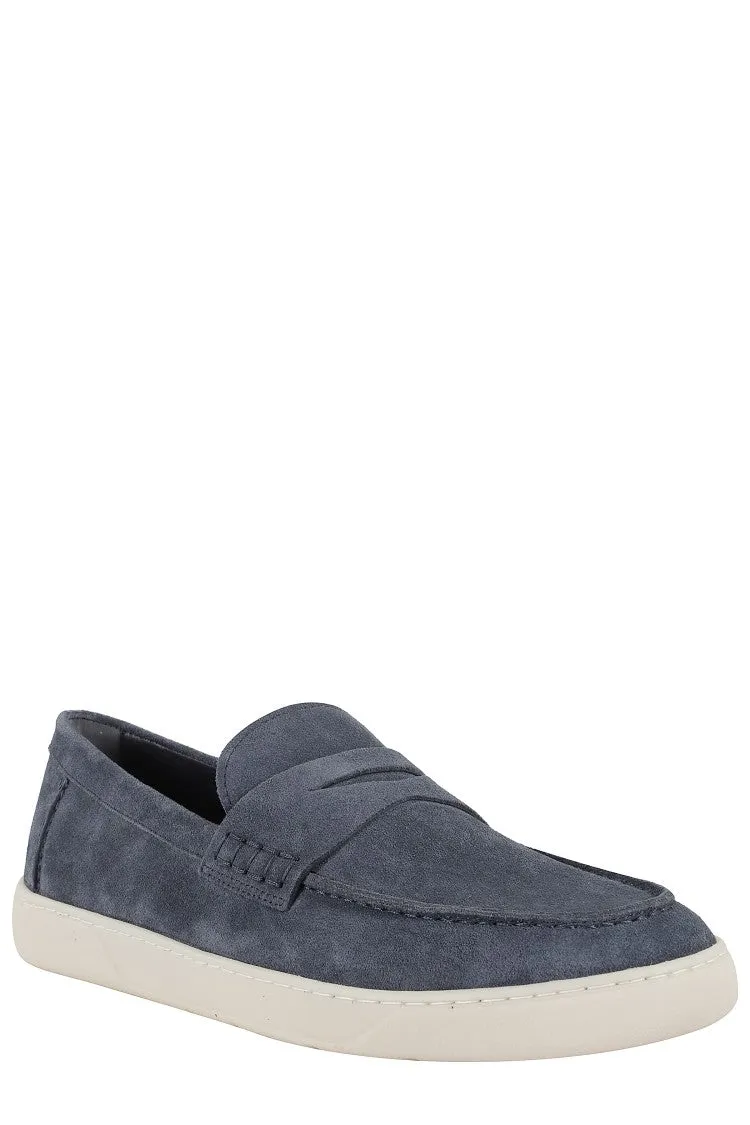 Suede Moccasin With Stitched Mask