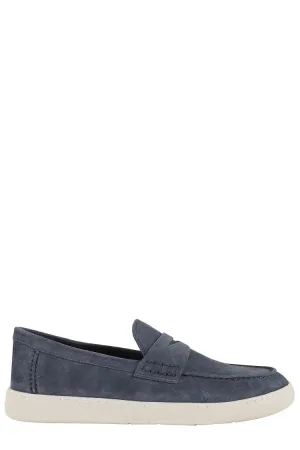 Suede Moccasin With Stitched Mask