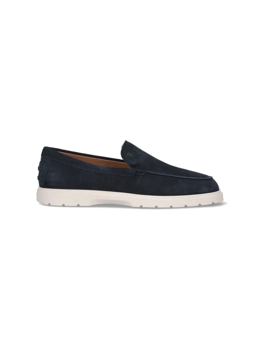 Suede' Moccasins  Blue