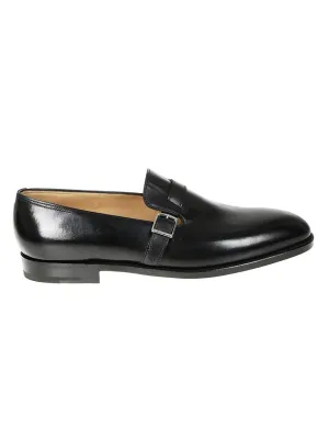 Tapered Black Leather Loafers