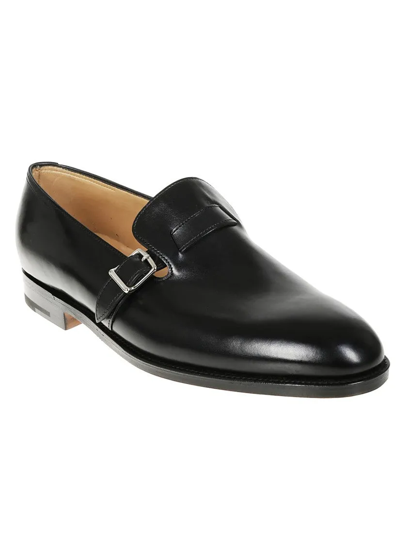Tapered Black Leather Loafers