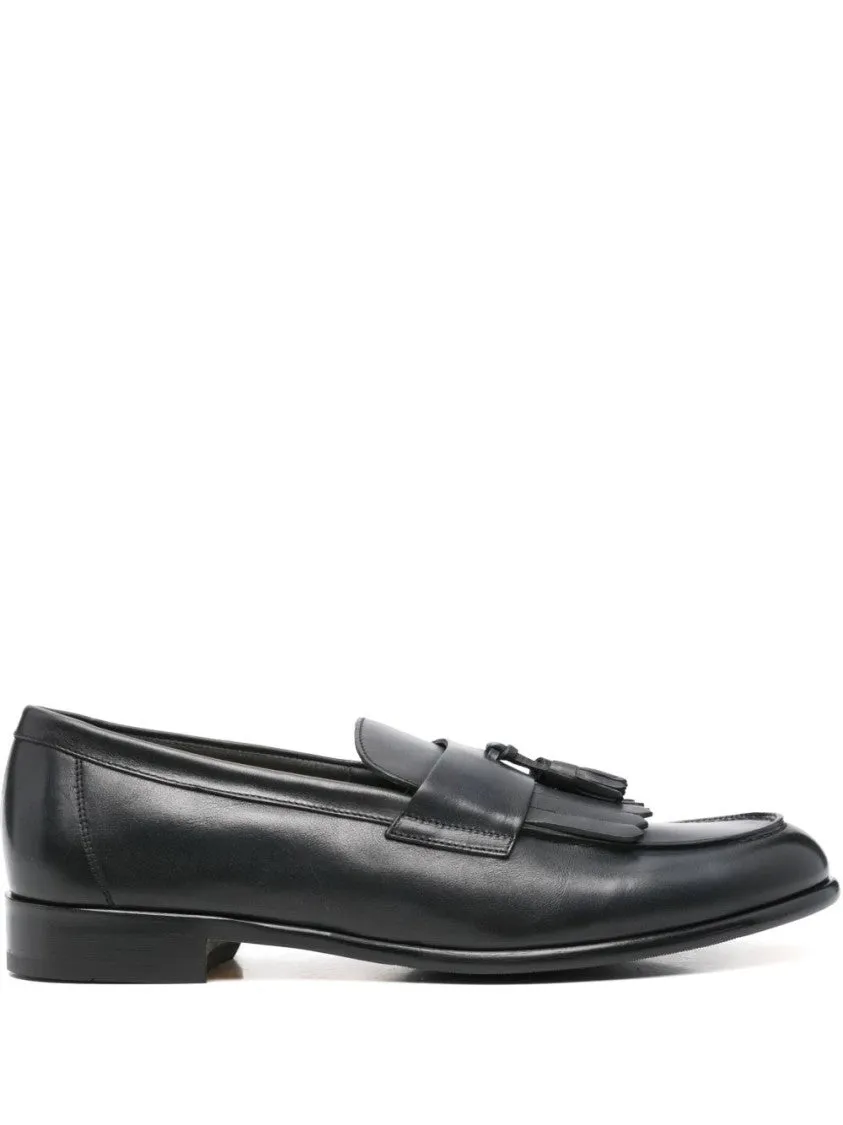 Tassel-Detail Moccasin In Midnight Blue Leather