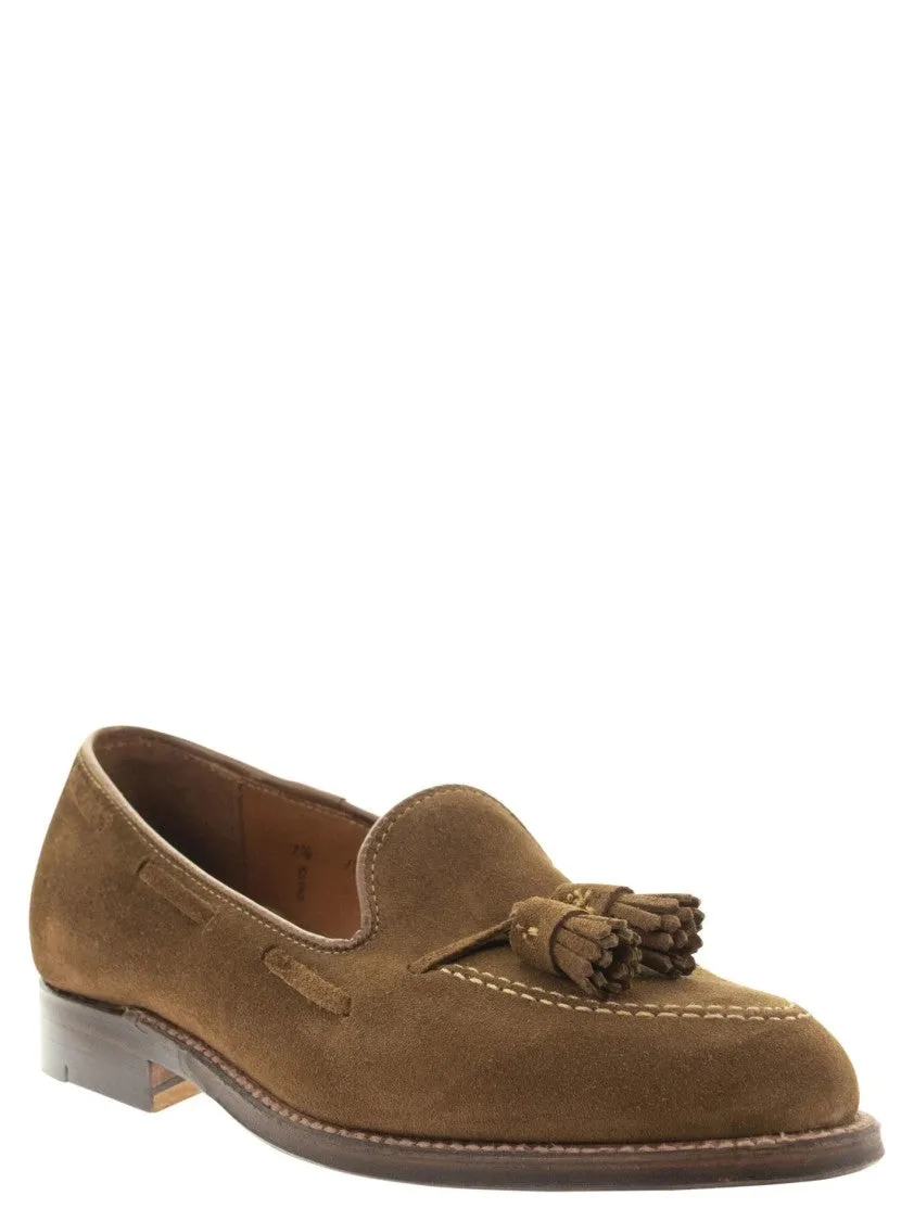 Tassel Loafer In Suede With Leather Sole