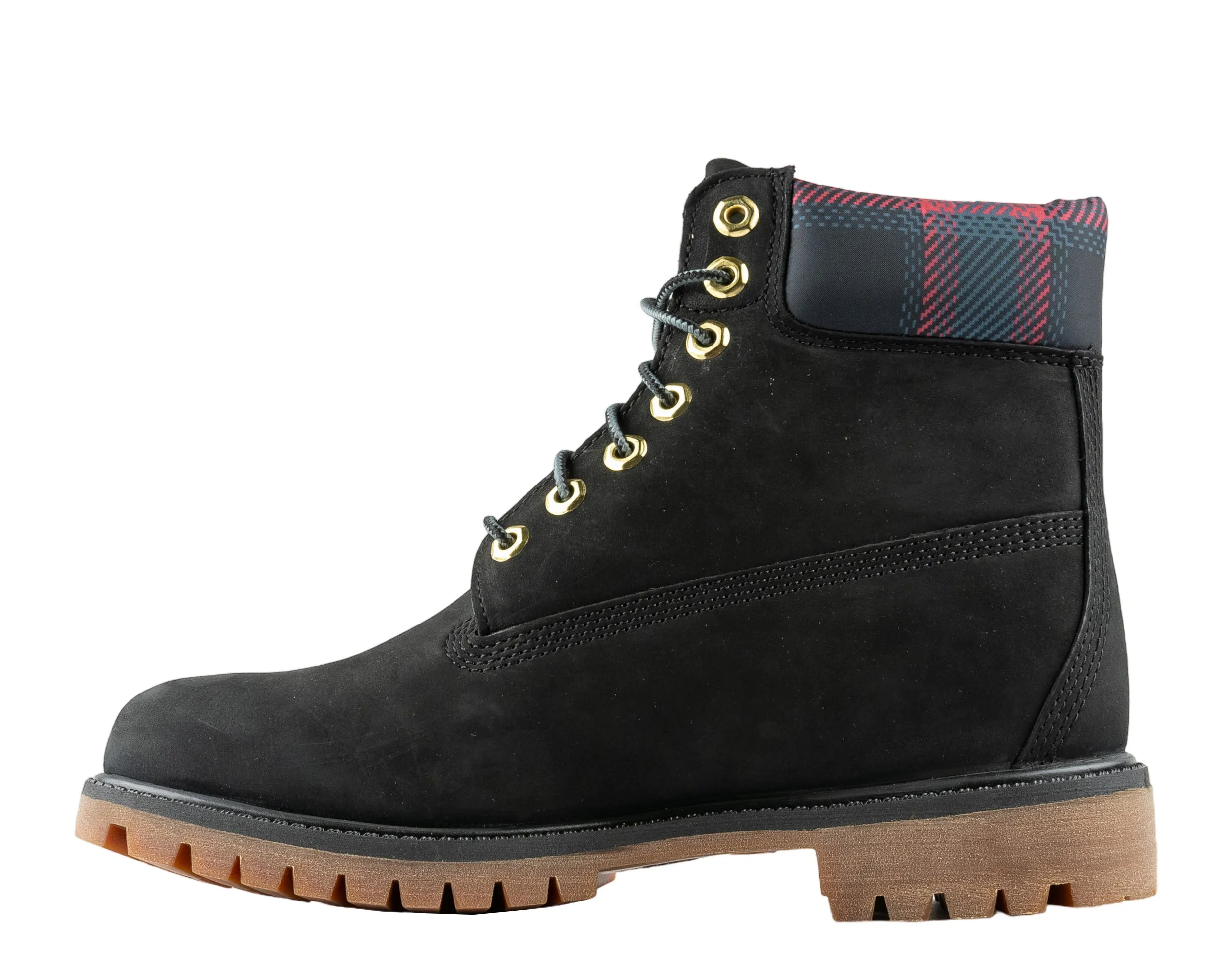 Timberland 6-Inch Premium Waterproof Black Nubuck/Pink Men's Boots TB0A2FGA001