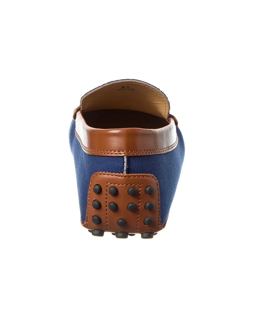 TODs Gommino Canvas & Leather Loafer