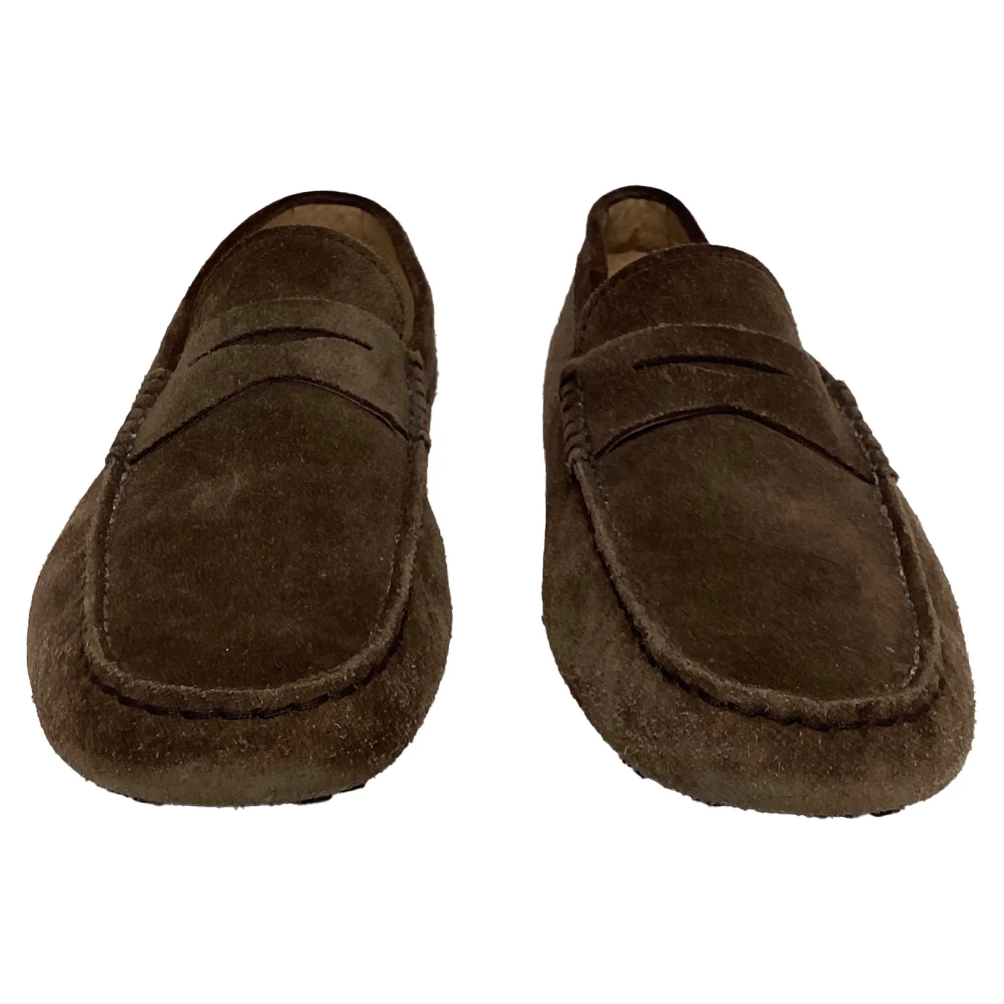 Tod's Gommino Driving Loafers in Brown Suede