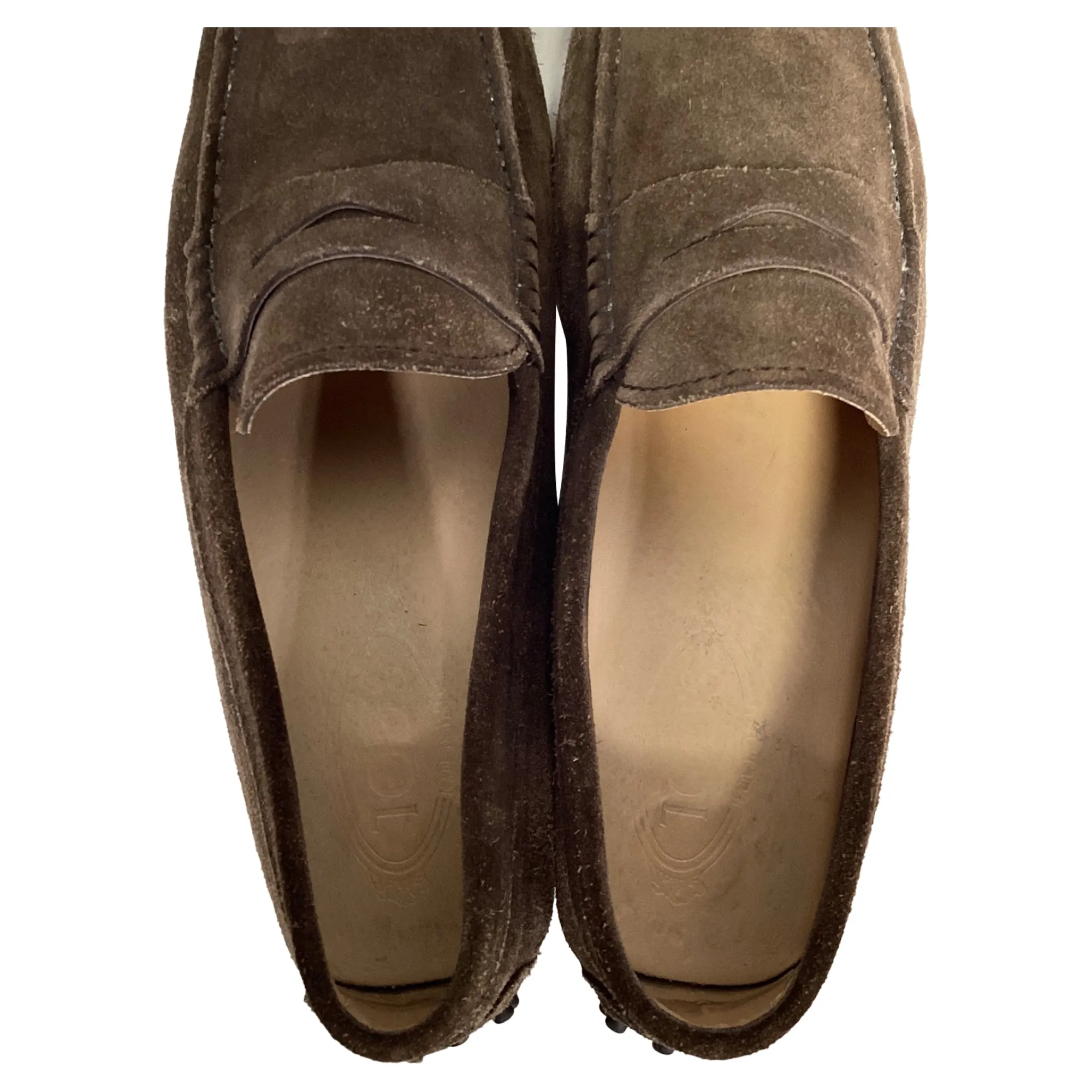 Tod's Gommino Driving Loafers in Brown Suede